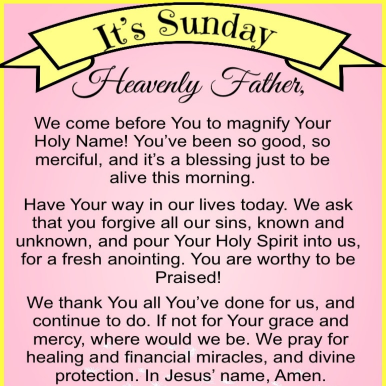 SUNDAY BLESSINGS - Morning Prayer