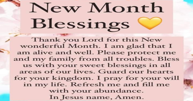 New Month Blessings | Blessed Morning Prayers To Begin The Day